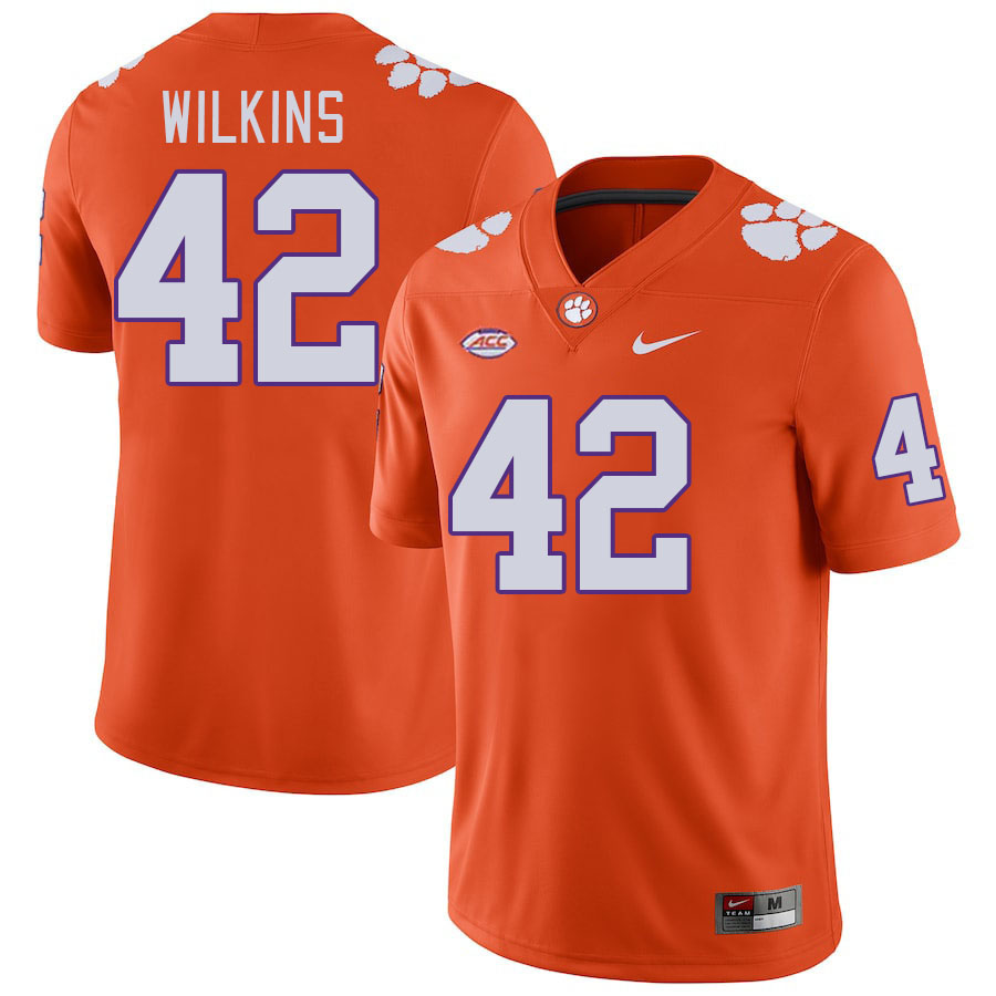 Clemson Tigers #42 Christian Wilkins College Football Jerseys Stitched Sale-Orange